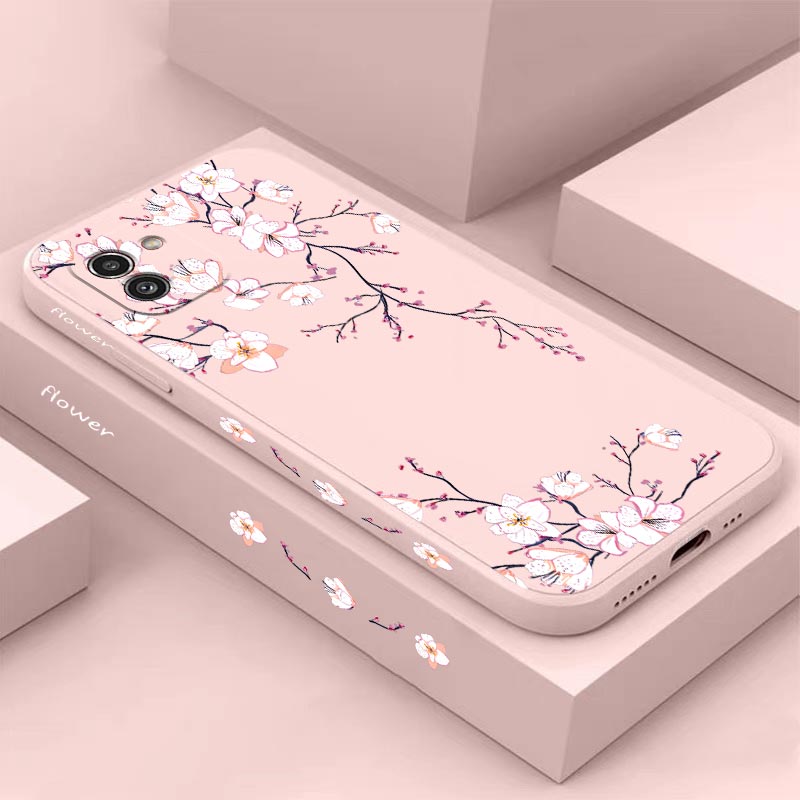 A03 Heldere Orchidee Siliconen Telefoonhoes Voor Samsung A 03S A04e A 04S A15 A 21S A12 A13 A04 A14 A05 A03 A02 A22 A 20S A23 A24 Cover