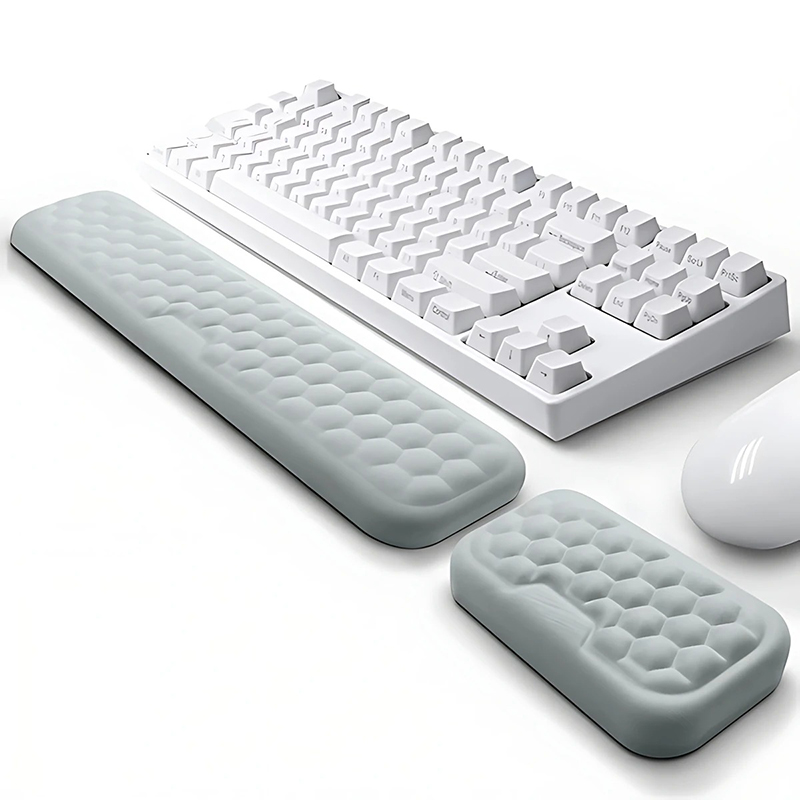 Conjunto de almofada de teclado de espuma de memória para computador de escritório laptop fácil digitação alívio da dor teclado descanso de pulso mouse pad computador mouse pad