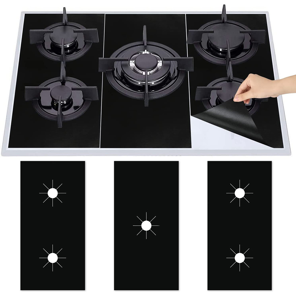 1 Set 5-Gat Gasfornuis Pad Beschermhoes Keuken Schoonmaken Anti-Vuile Non-stick Pad Herbruikbare Kookplaat krasbeschermer Pads