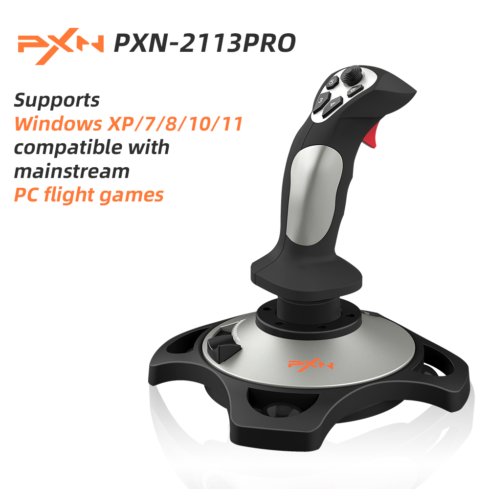PXN-2113 PRO Pengontrol Penerbangan Simulasi dengan Motor Terintegrasi yang Kompatibel dengan Game Penerbangan Utama di PC