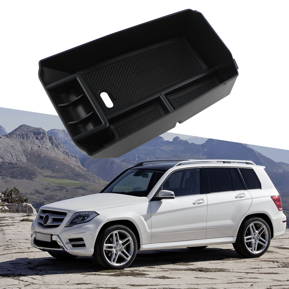 Kotak penyimpanan sandaran tangan tengah, wadah penata nampan untuk Mercedes Benz GLK kelas X204 GLK200 220 250 300 350