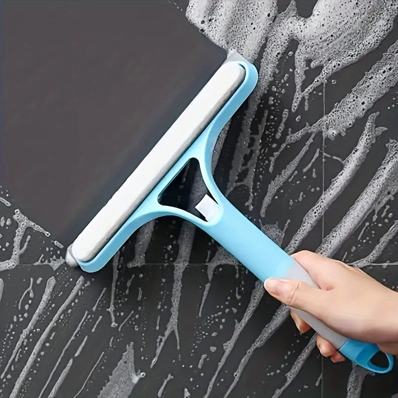 3 in 1 Spray Window Cleaner Double Sided Glass Wiper Brush Squeegee for Window Mirror Bathroom Cleaning Household Accessory
