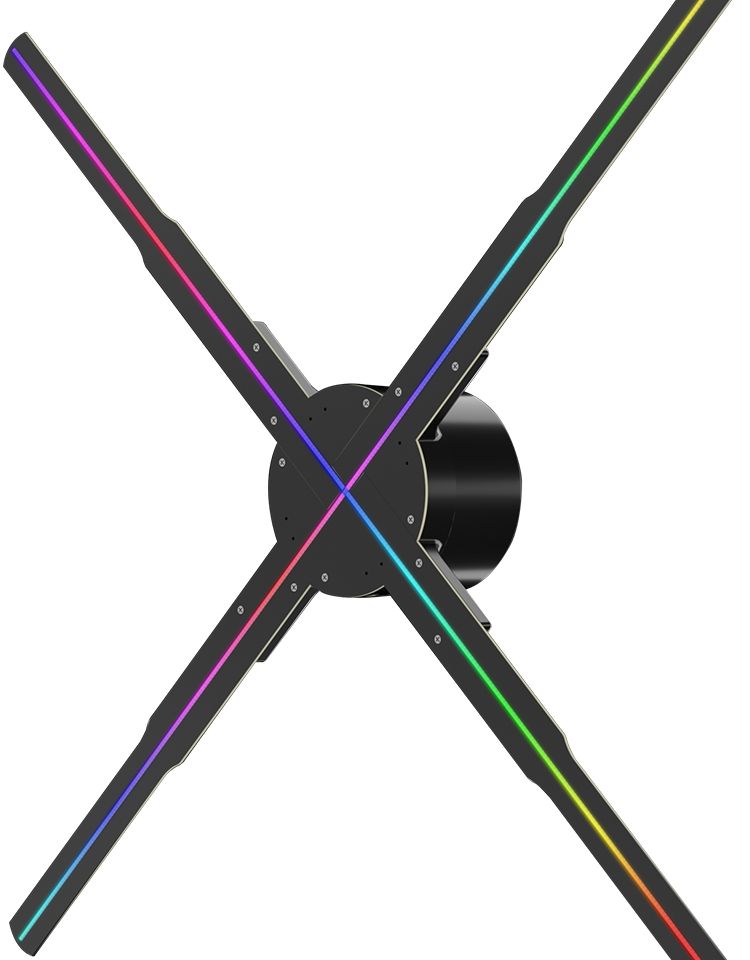 Ventilateur holographique Wifi 50cm, Machine publicitaire 3D, signe LED 576 néon, lecteur HD intelligent, prise en charge de l'image vidéo, Logo, lumière holographique