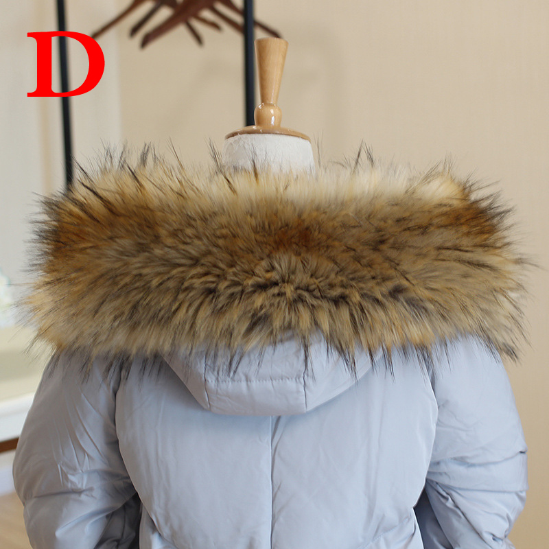 Multicolor inverno capuz decoração de pele quente cachecol de pele do falso casaco feminino gola de pele xale destacável macio coleiras de pelúcia acessórios
