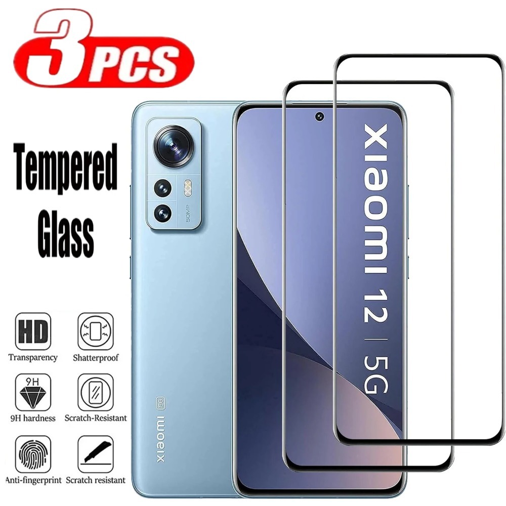 3 pièces verre trempé pour xiaomi 12 5G 12X 12 Pro 13 Pro 15 14 13 Ultra T 3D incurvé ultrasons protecteur d'écran d'empreintes digitales verre
