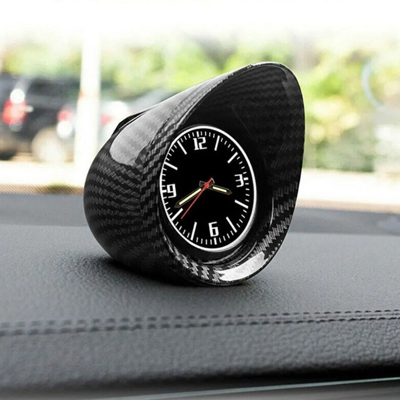 Jam ornamen dasbor Interior mobil, jam tangan konsol mobil SUV, dekorasi lampu latar elektronik, aksesori Jam Mini presisi tinggi