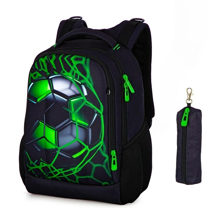 New Orthopedic School Bag For Boys 3D Football Backpacks Students children's Multifunctional Bagpack Teenagers Bookbag Mochilas