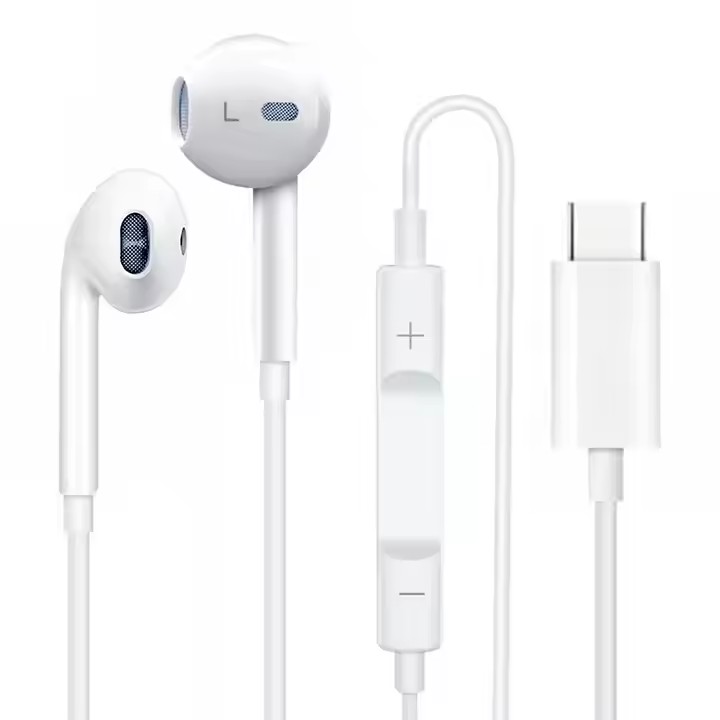 Type C USB C Headphones Earphones Wired Earbuds for iphone 15 Pro Max Samsung for Iphone for Huawei
