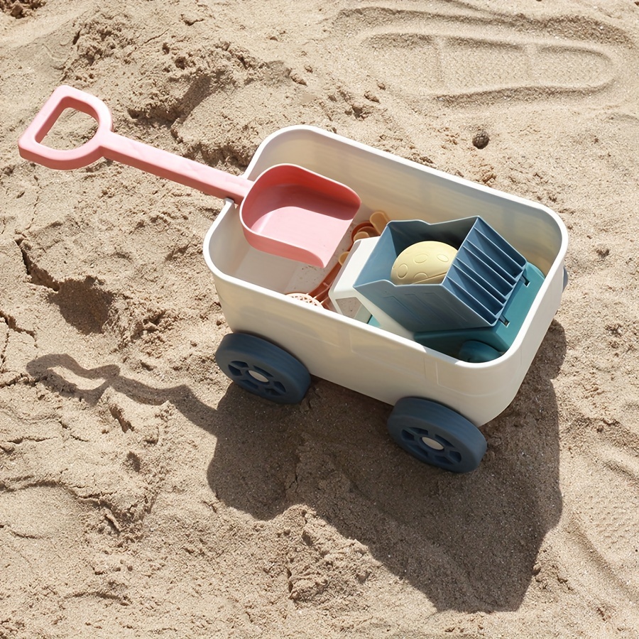 Strandspielzeug, Sandspielzeug für Kinder mit LKW, Auto, Sandschaufel, Rechen, Sandkasten, Spielzeug für Kleinkinder, Kinder, Jungen, Kochen, Rollenspiel, Küche