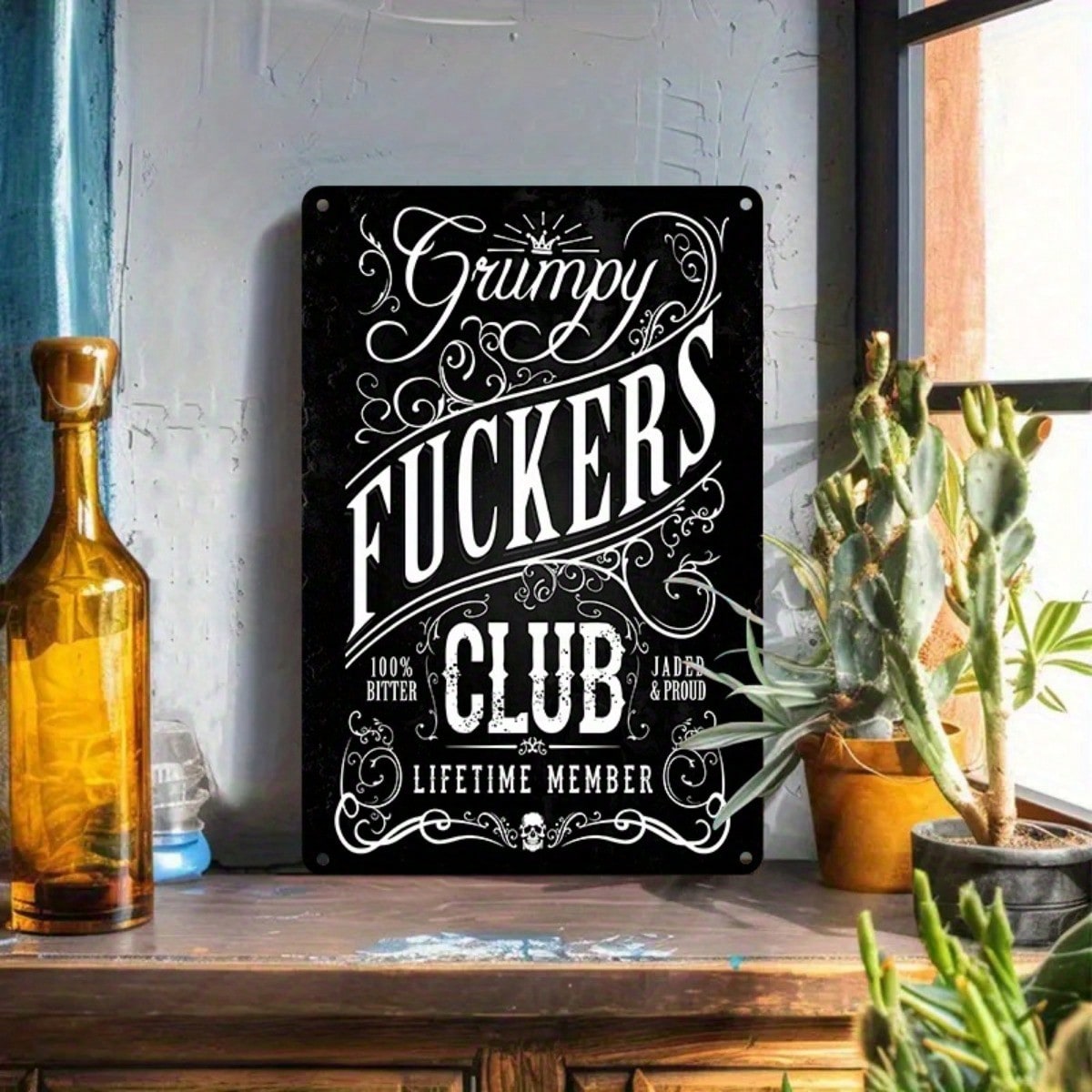 Panneau en étain pour Club, membre à vie, conception de typographie Vintage, métal Durable, 8x12 pouces/20x30 Cm, parfait pour la décoration de la maison et du Bar, 1 pièce