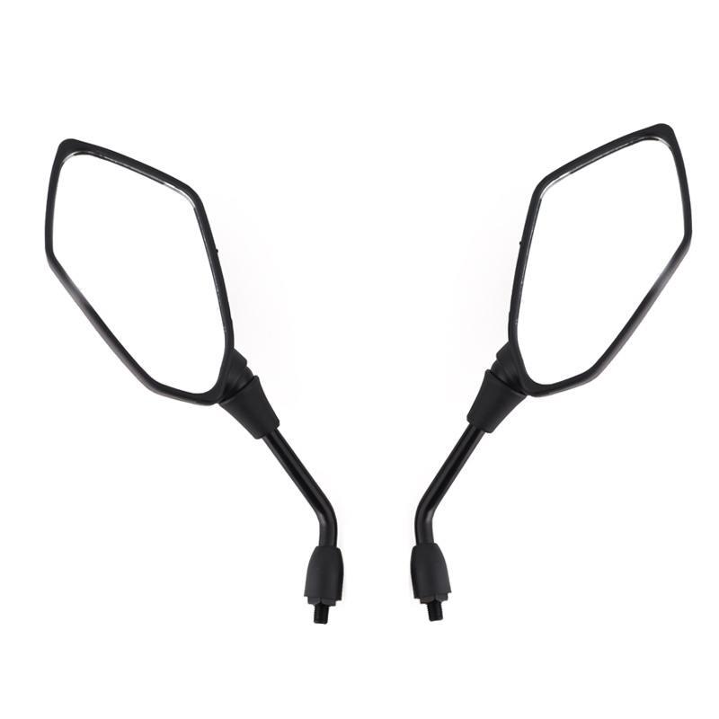 1 ペアオートバイミラースクーター E-バイクバックミラー Electrombile 背面凸面ミラー 8 ミリメートル 10 ミリメートル模造炭素繊維