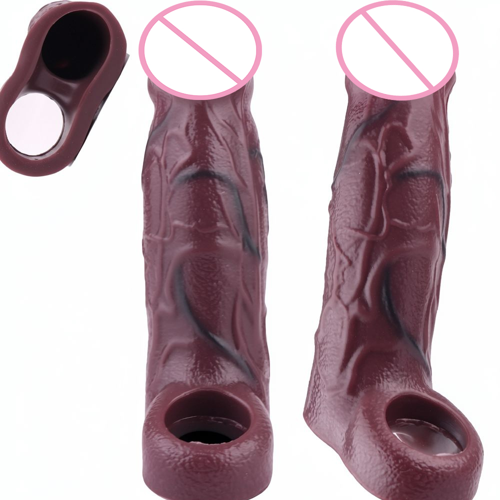 ปลอกอวัยวะเพศชายแบบกลวง SXXY Foreskin Ultra-Realistic ทำจากซิลิโคนยืดหยุ่น ช่วยเพิ่มขนาดและยืดเวลาการหลั่ง