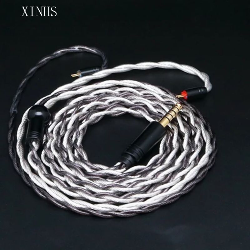 Câble de mise à niveau pour casque XINHS A10, 4 cœurs, en graphène noir de qualité supérieure, fil de cuivre monocristallin plaqué argent, câble épaissi