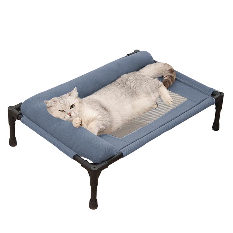 Lit de refroidissement pour chien, avec oreiller et maille respirante, meubles lavables pour animaux de compagnie, pour Camping intérieur et extérieur, Patio, bain de soleil