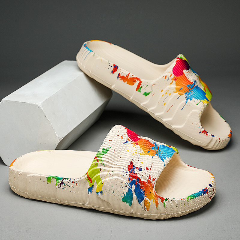 Letnie męskie buty kapcie plaża Outdoor EVA antypoślizgowe slajdy moda damska mieszkania klapki japonki casualowe sandały luksusowe gospodarstwa domowego