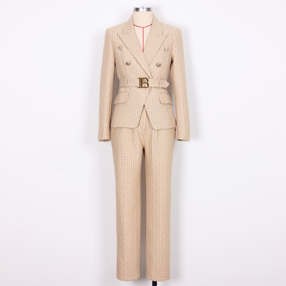 Costumes Professionnels en Tissu Jacquard Avancé, Haut de Gamme Européen et Américain, Nouvelle Mode Automne et Hiver 2022