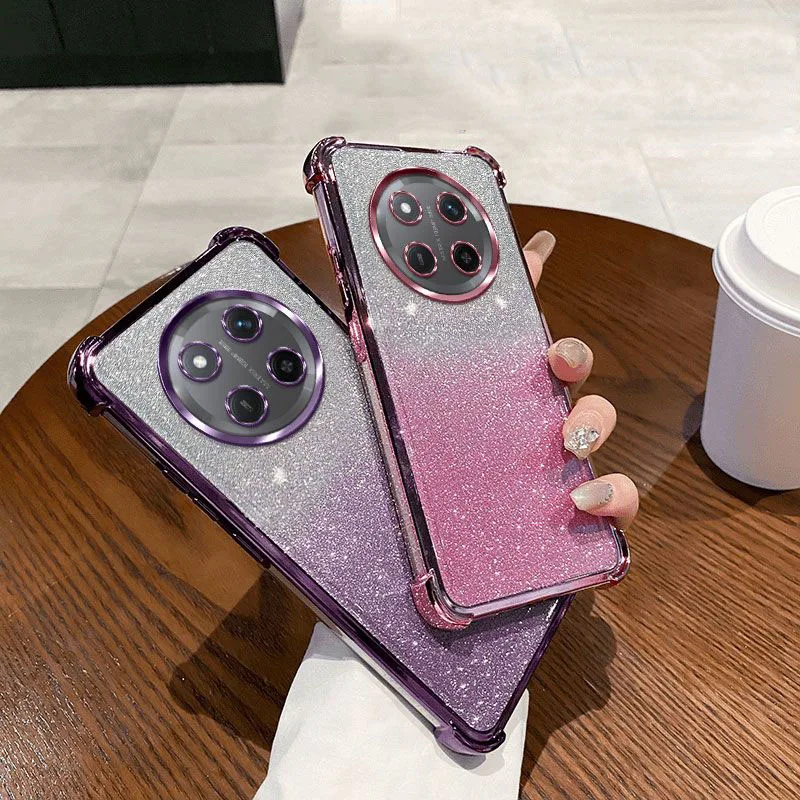 Custodia antiurto per Honor Magic 8 Lite, custodia per telefono Honor Magic 7 Lite, cover in silicone con glitter sfumato per Magic 6 5 Lite