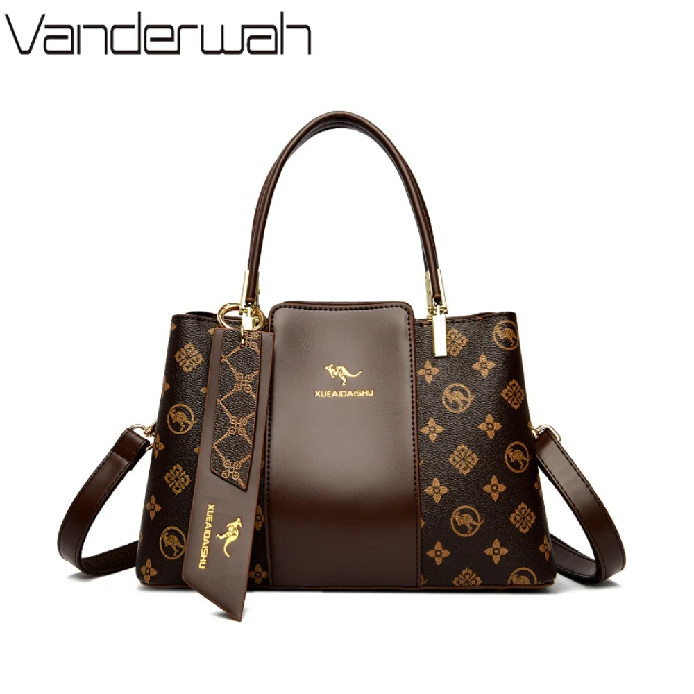 Echt merk Sac lederen luxe handtassen Damestassen Designer handtassen Hoge kwaliteit dames schouderhandtassen voor dames 3 lagen