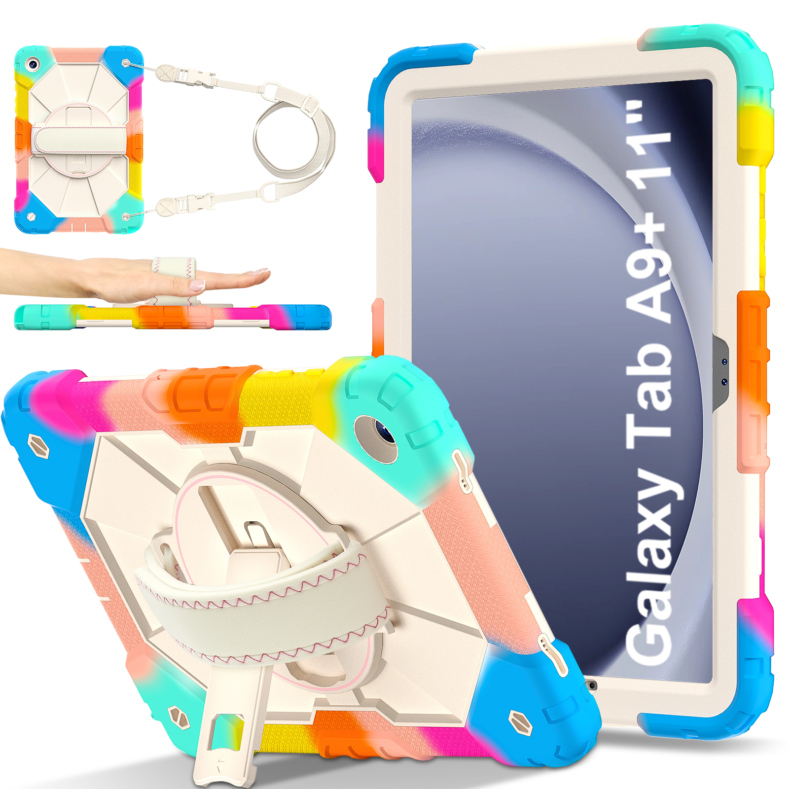 เคสซิลิโคนสำหรับเด็กสำหรับซัมซุงกาแล็กซีแท็บ A11 A9 8.7 A9 พลัส A11 พลัส S9 S10 FE S10 Lite 10.9 A7 Lite T220 ฝาครอบแท็บเล็ต
