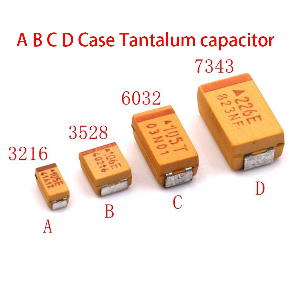 10PCS A B C D 케이스 탄탈륨 커패시터 6V 10V 16V 25V 35V 50V 0.1 미크로포맷 1 미크로포맷 2.2 미크로포맷 4.7 미크로포맷 10 미크로포맷 22 미크로포맷 33 미크로포맷 47 미크로포맷 100 미크로포맷 220 미크로포맷 330 미크로포맷