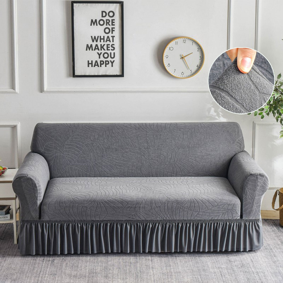 XM-Luvetoria 1 Buah Penutup Sofa Jacquard Tahan Air untuk Ruang Tamu Sarung Sofa Elastis Penutup Set Anti Kotor Sarung Bantal Dekorasi Rumah