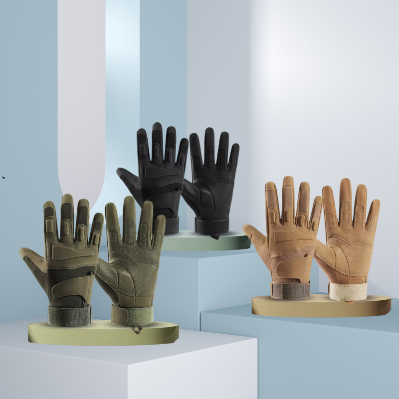 Outdoor-Sport-All-Finger-Handschuhe für Herren, robust, atmungsaktiv, verschleißfest, schützende taktische Handschuhe, rutschfeste Fahrradhandschuhe