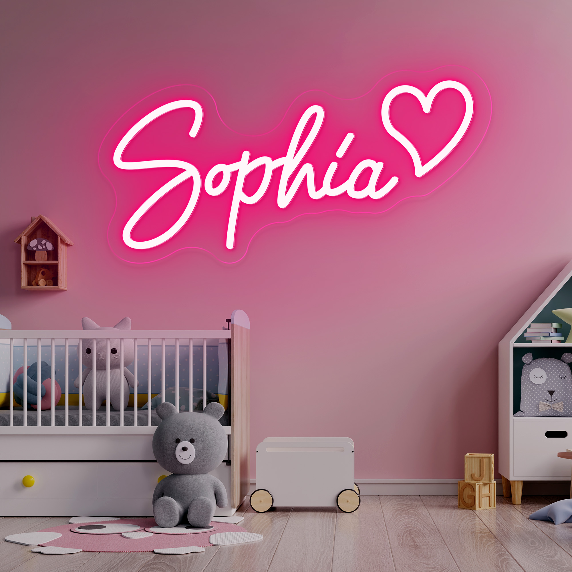 カスタムネオン Led 子供の名前ネオンライト美的部屋の装飾寝室ネオン Led サイン文字パーソナライズされたギフト結婚式の供給