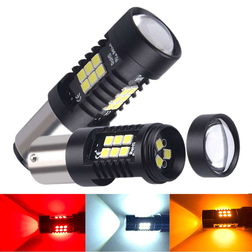 2 pièces 1156 BA15S P21W LED BAU15S PY21W BAY15D LED ampoule 1157 P21/5W R5W 21 pièces 3030SMD Auto ampoules voiture lumière LED 12V