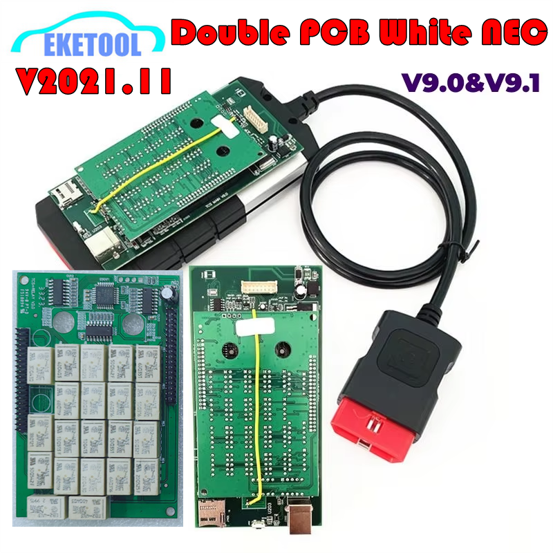 TCS NEC relay VD150 PRO + V9.0/V9.1 PCB ganda Bluetooth V2021.11 gratis Keygen OBD2 alat pemindai multiag Pro tua