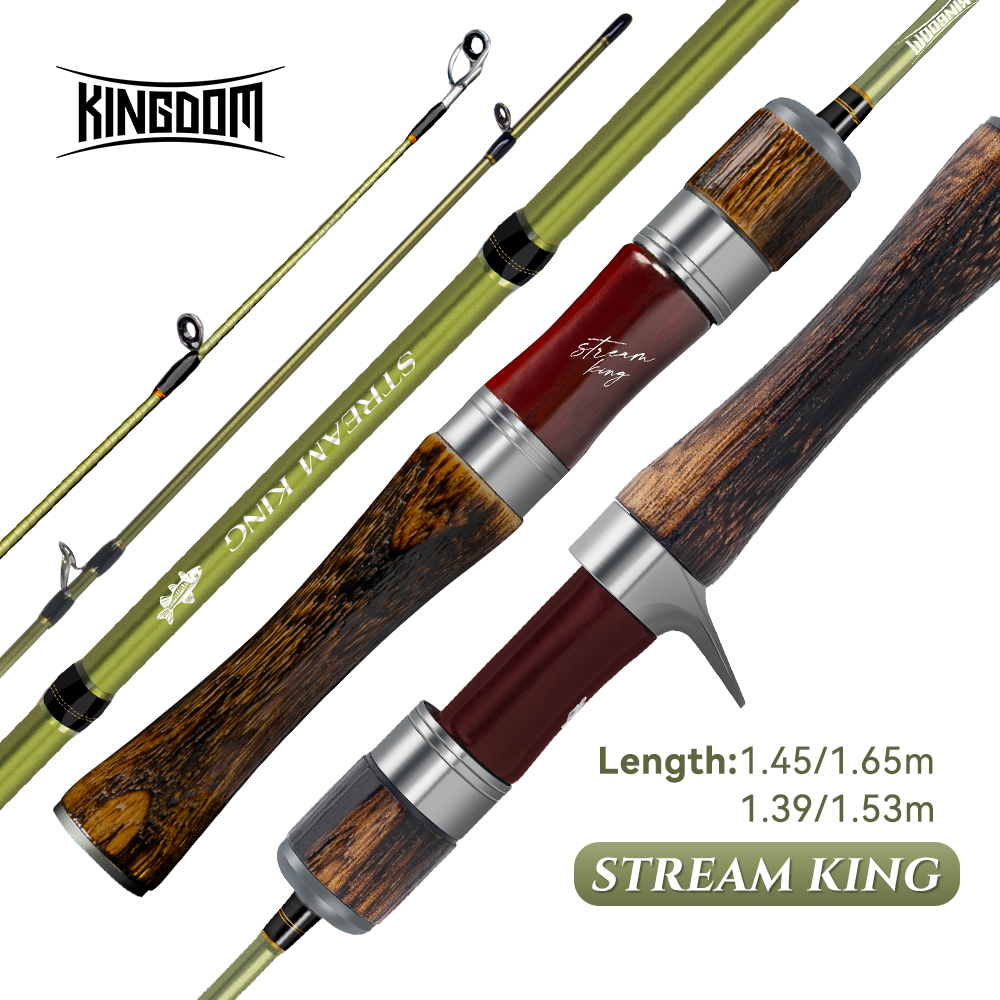 Canne à pêche Kingdom STREAM KING Ultralight Travel Rod 1.45m 1.65m 1.39m 1.53m 1.82m MF Action UL L Power Spinning Casting