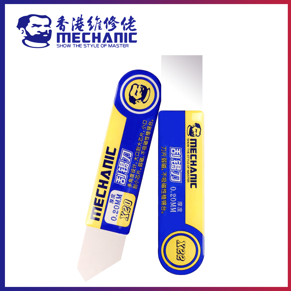 MECCANICO X20 Ad Alta Tenacità Spessore 0.20mm Pasta Saldatura Speciale Raschietto di Stagno Coltello di Riparazione Strumento Mano Per BGA Stencil Reballing