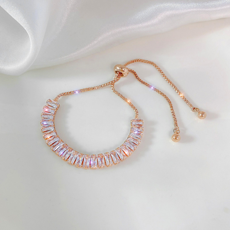 Voller Strass-Edelstahl-Armband für Damen, 2022, neuer Designer, glänzender Luxus-Zirkon, verstellbare Armbänder, Schmuck, Geschenk