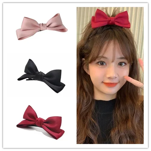 Nieuwe Koreaanse 3D Boog Haar Pin Schattige Prinses Haar Clips Lint Haarspeldjes Hoofddeksels Voor Meisjes Vrouwen Haar Accessoires