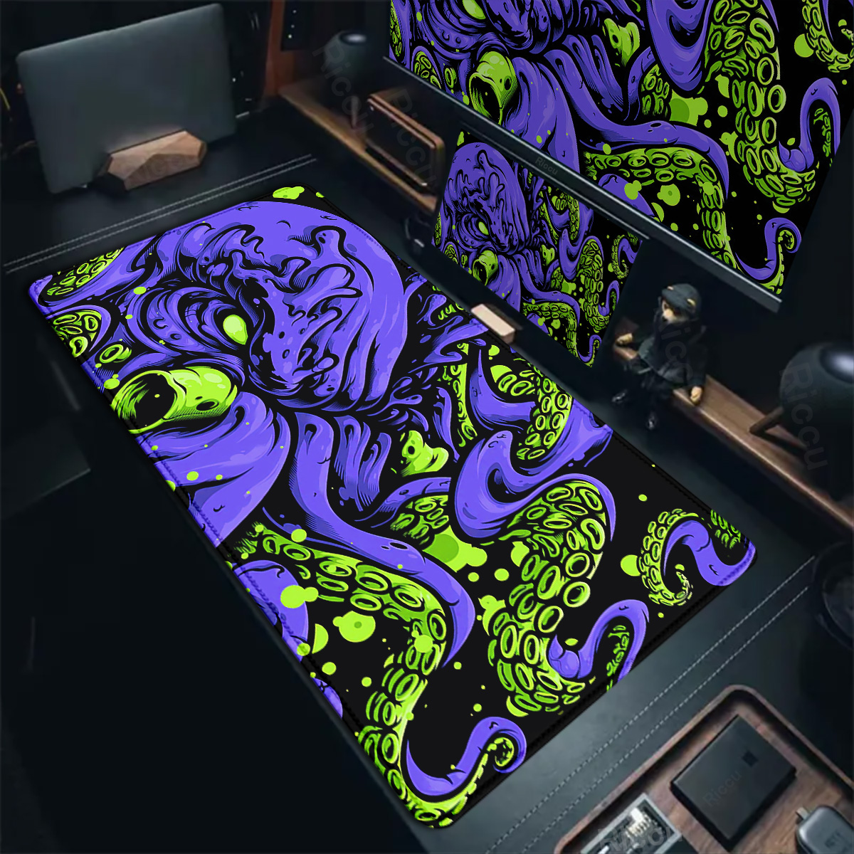 Tapis de souris Octopus Monster, grande taille, pour clavier de gamer, tapis de bureau, tapis de jeu pour ordinateur, XXL, tapis de souris étendu, accessoires de bureau