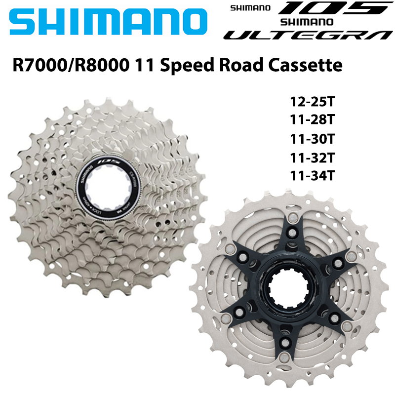 SHIMANO 105 R7000 ULTEGRA R8000 sproket kaset jalan kecepatan 11 CS-R7000 CS-R8000 11-28t 11-30t 11-32t 12-25t HG700 HG800 34T