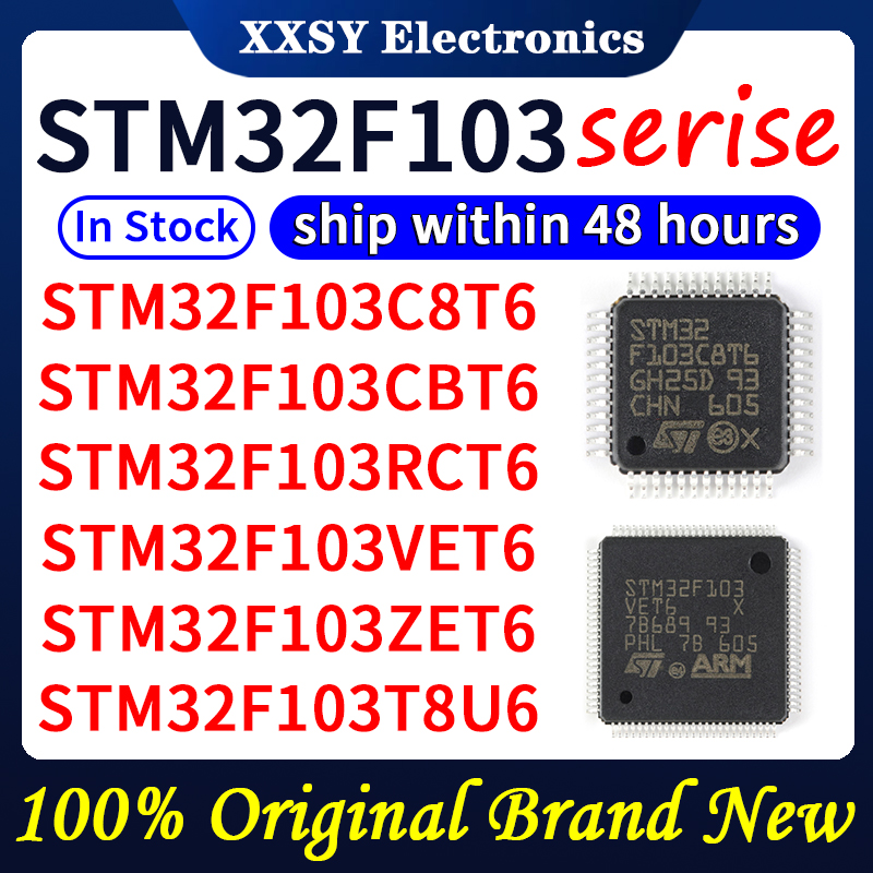 STM32F103C8T6 STM32F103CBT6 STM32F103C6T6A STM32F103RBT6 STM32F103RCT6STM32F103RDT6 Alta calidad 100% Original Nuevo