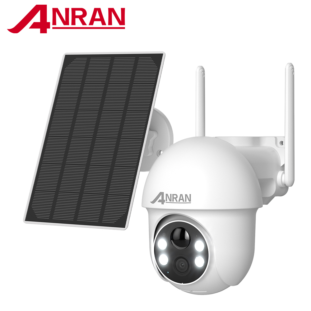 ANRAN Солнечная камера 5MP Открытый PTZ Беспроводная Wi-Fi Камера с аккумулятором Камеры безопасности Домашняя защита PIR Обнаружение Ночное цветное видение