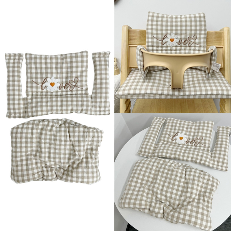 Algodão macio Engrossar Almofada para Stokk Trip Trap, Assento de cadeira alta do bebê, Flower Toddler Dinner High Chair, Liner Mat Pad, Armadilha