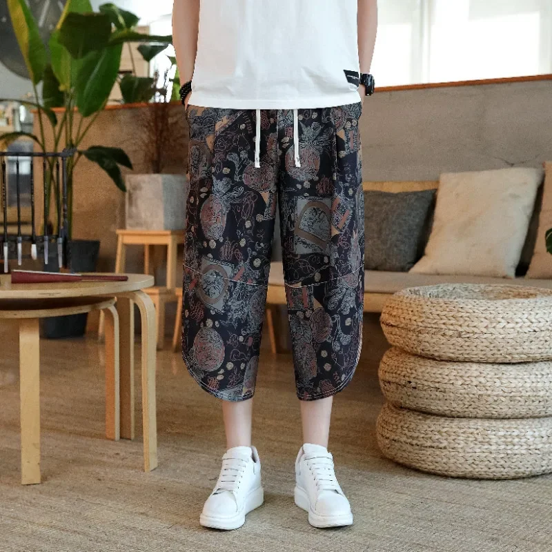 Casual herenshort met lantaarnprint voor zomerse strandvakanties Modieuze casual herenshort met uniek printontwerp