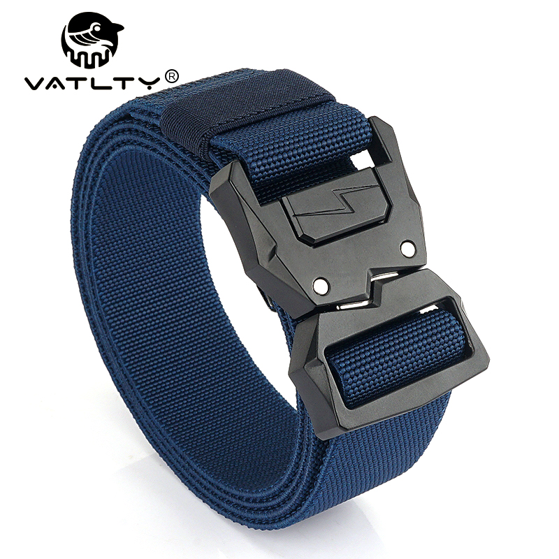 VATLTY 110 cm-140 cm heren elastische riem snelsluiting legering gesp militaire leger riem tactische outdoor gordel mannelijke jeans tailleband