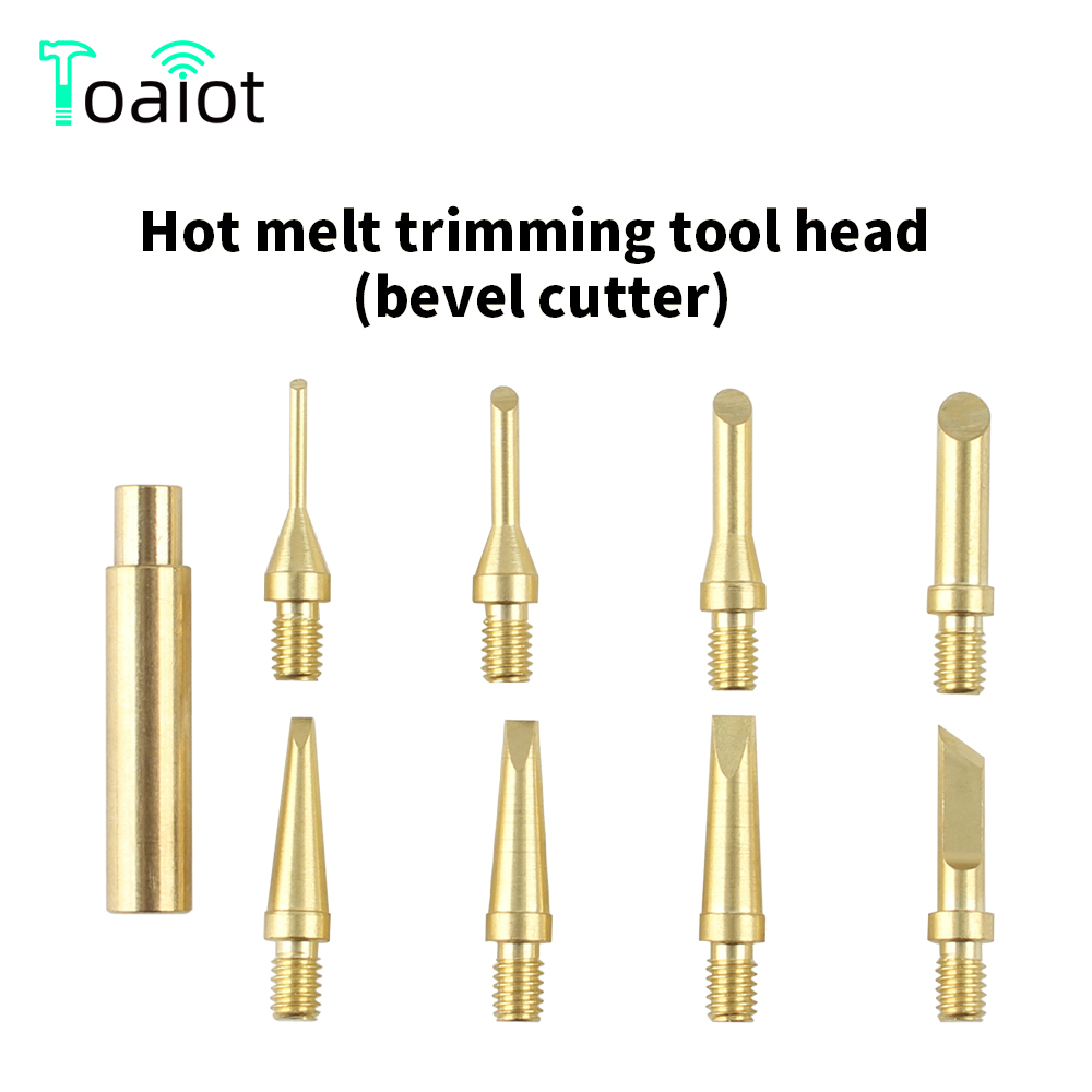 Toaiot Heißschmelz-Eisenmutter-Einsatzwerkzeug, Messing-Lötkolbenspitze, 3D-Druck-Finishing-Tool, Trimmköpfe