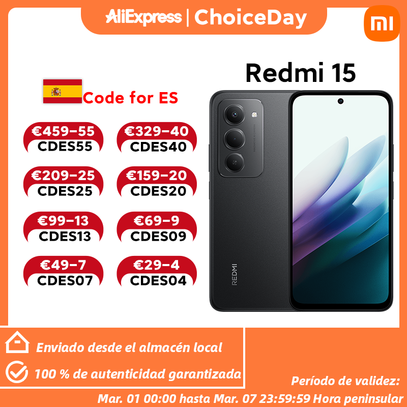 【Marque +】Redmi 15 Version mondiale Smartphone 6,9" 50MP 7000mAh batterie 33W charge rapide IP64 Snapdragon ®   Plateforme mobile 685