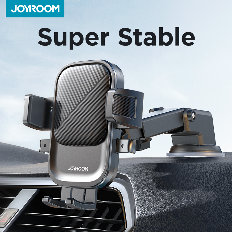 Joyroom ที่วางโทรศัพท์ในรถยนต์แบบสากลพร้อมฐานถ้วยดูดแดชบอร์ดที่วางโทรศัพท์ในรถยนต์สําหรับ iPhone Samsung, Google, Huawei