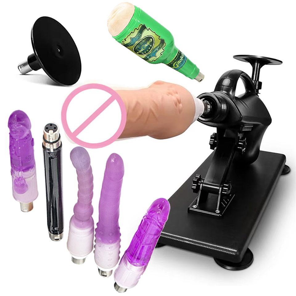 Machine à pénétration automatique 60W avec 3 accessoires de type XLR, vibrateur, masturbateur, équipement de massage électrique pour adultes, jouets sexuels pour femmes