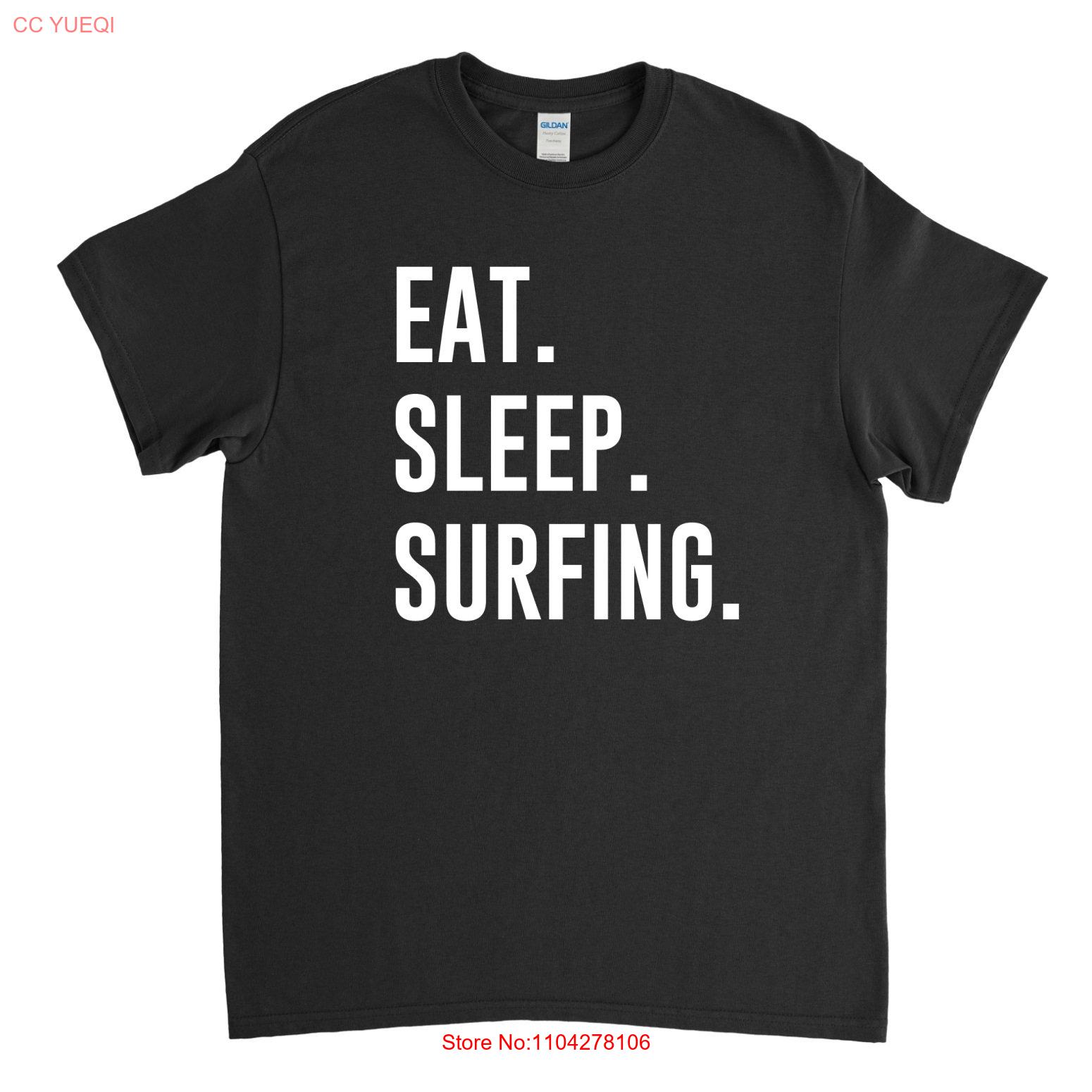 Kaos Surfer Makan Tidur Surfing lengan panjang atau pendek