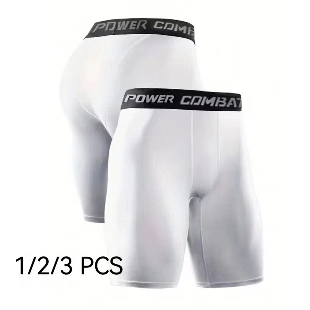 1/2/3 pçs shorts de compressão masculino boxers roupa interior esportiva cuecas ginásio de secagem rápida sweatpants absorção de umidade