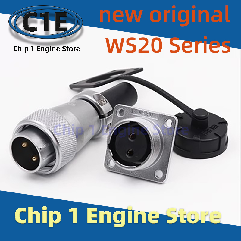 Conector de aviación para WEIPU WS20, enchufe impermeable industrial, macho y hembra, WS20, TQ + Z, 2, 3, 4, 5, 6, 7, 8, 9, 12, 15 pines
