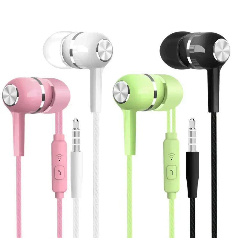 Écouteurs filaires universels avec contrôle du volume du micro, écouteurs de sport, écouteurs de téléphone basse, casque stéréo, écouteurs de musique, 3.5mm