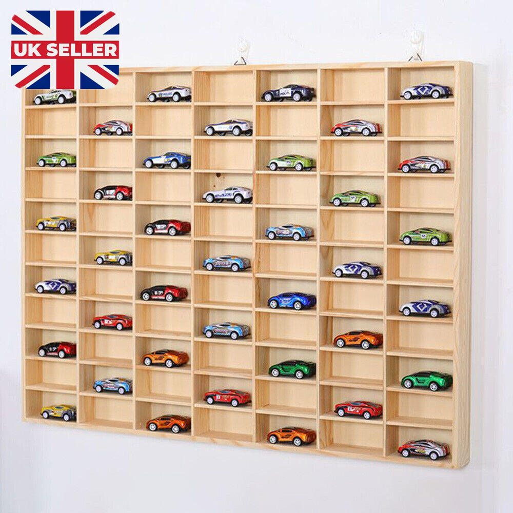 FÜR Hot Wheels Diecast Car Matchbox 1/64 Display Holzeinheit Regal Spielzeugaufbewahrung