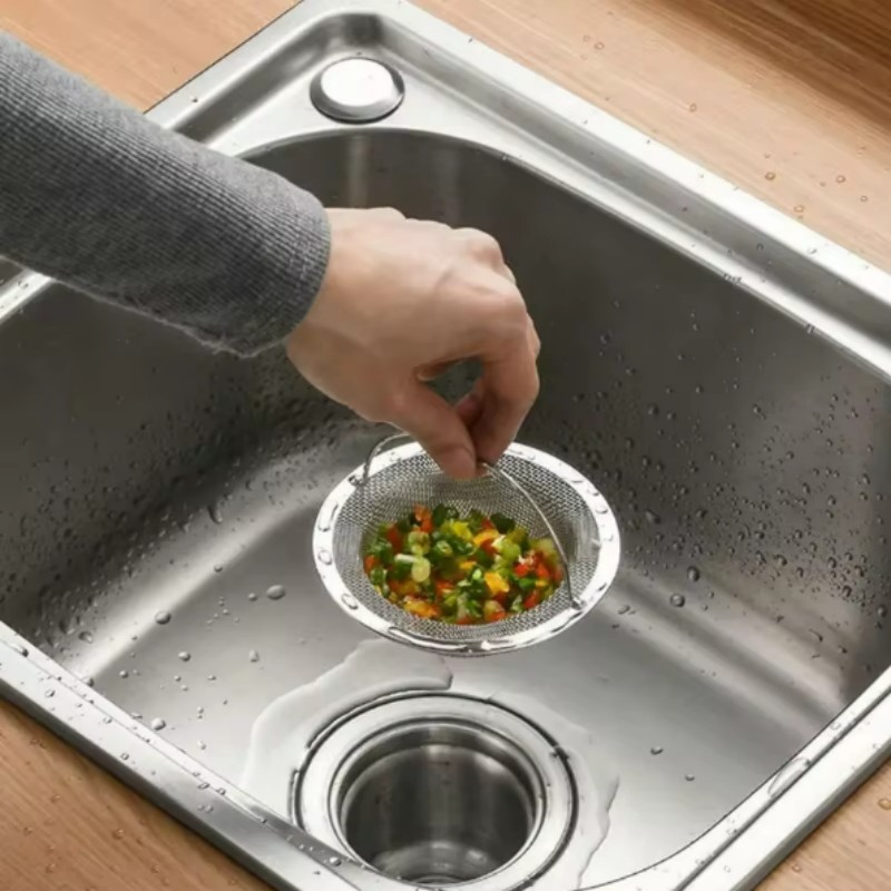 Stainless Steel Kitchen Sink Filter, Garbage Food Residue/Hair Catcher, Keep Your Bathtub 1Pc